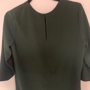 NWT Deep Green 3/4 Sleeve Mini Dress